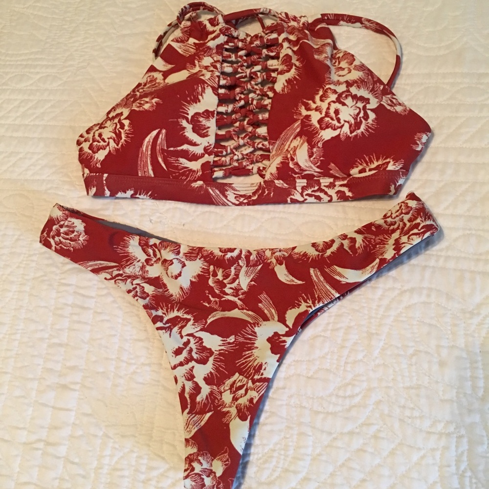 Rust colored bikini, size small